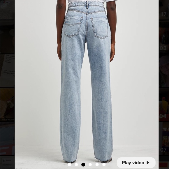River Island high waist straight jeans/denim - Picture 3 of 4
